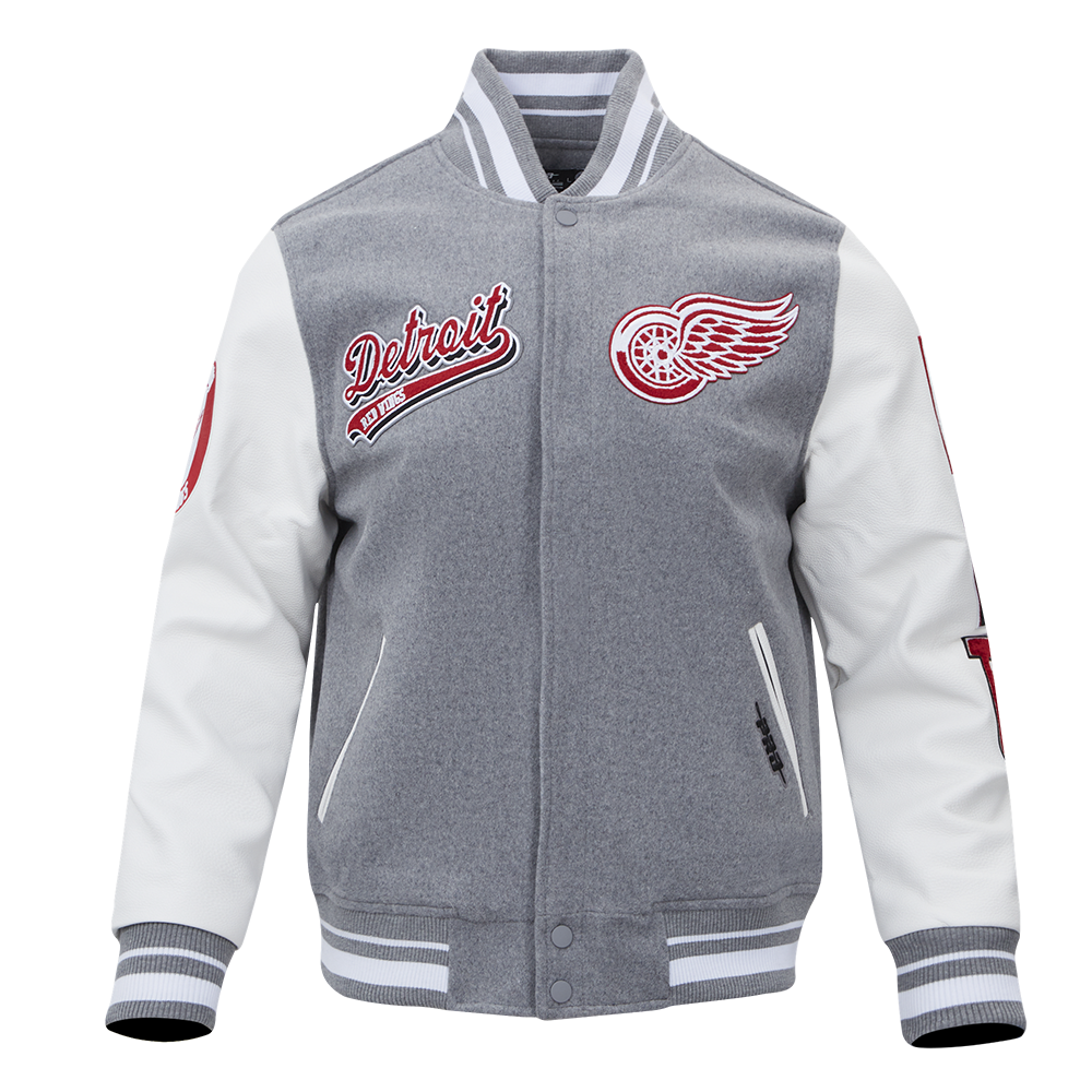 CHAMARRA UNIVERSITARIA NHL DETROIT RED WINGS SCRIPT TAIL