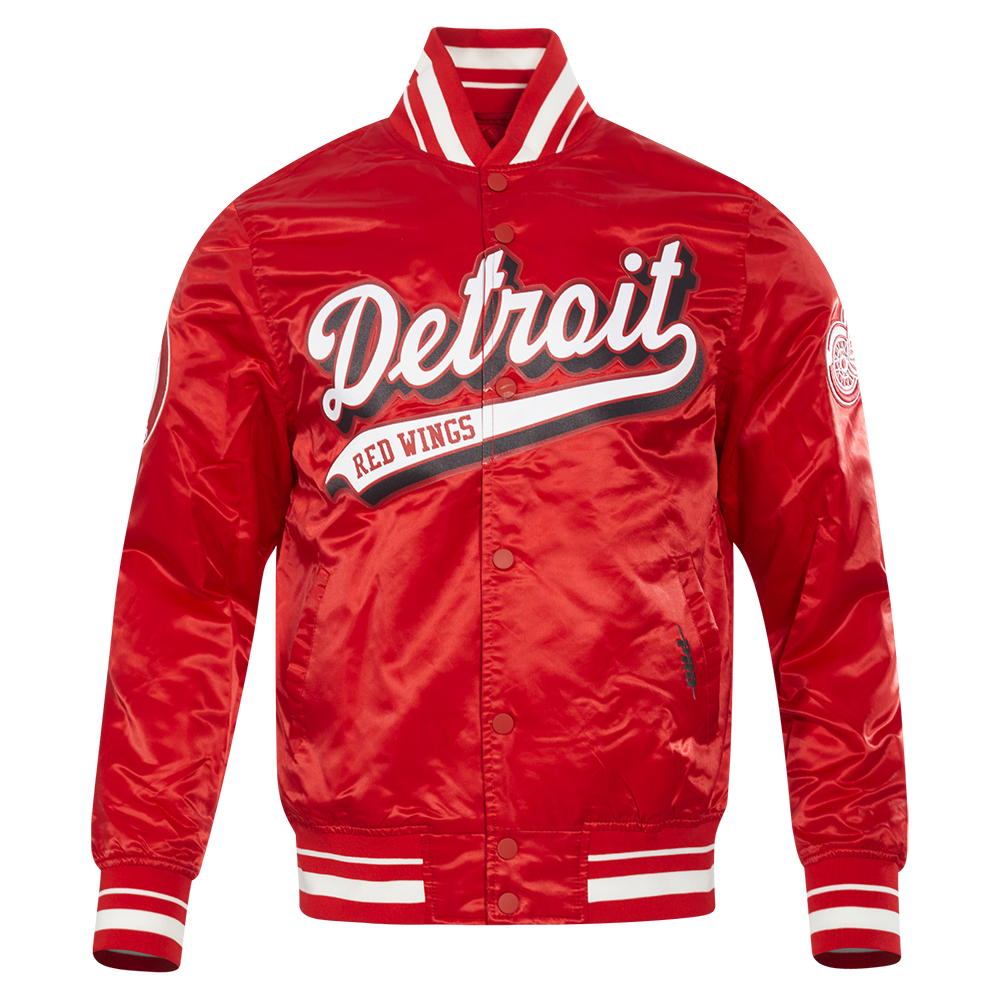 CHAMARRA DE SATÍN NHL DETROIT RED WINGS SCRIPT TAIL