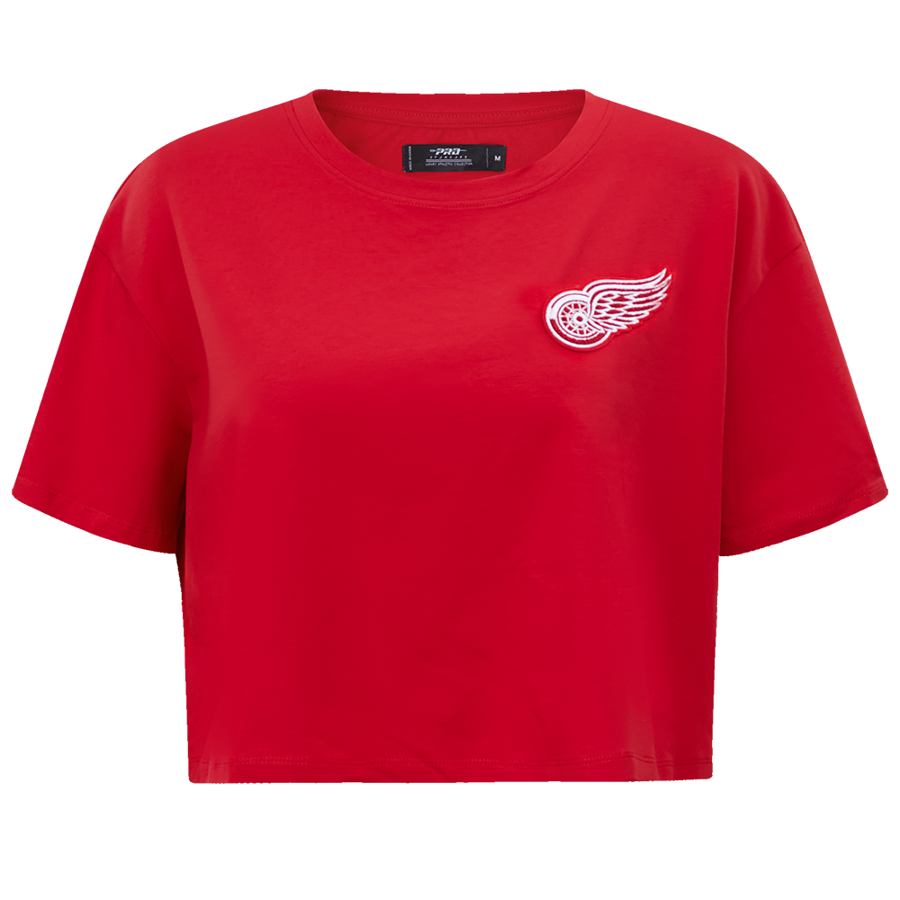 PLAYERA CROP NHL DETROIT RED WINGS CLASSIC CHENILLE PARA MUJER