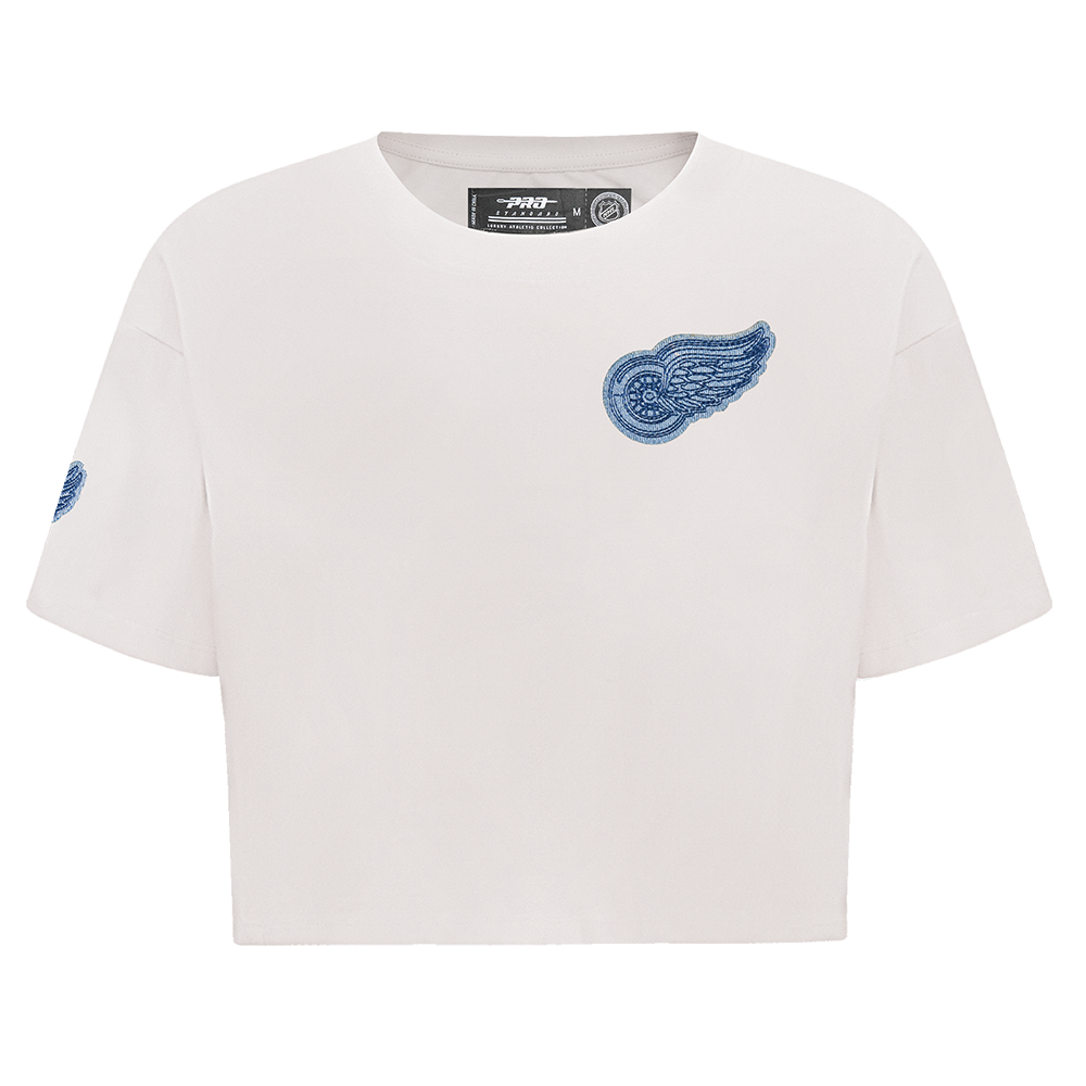 PLAYERA CROP NHL DETROIT RED WINGS VARSITY BLUES PARA MUJER