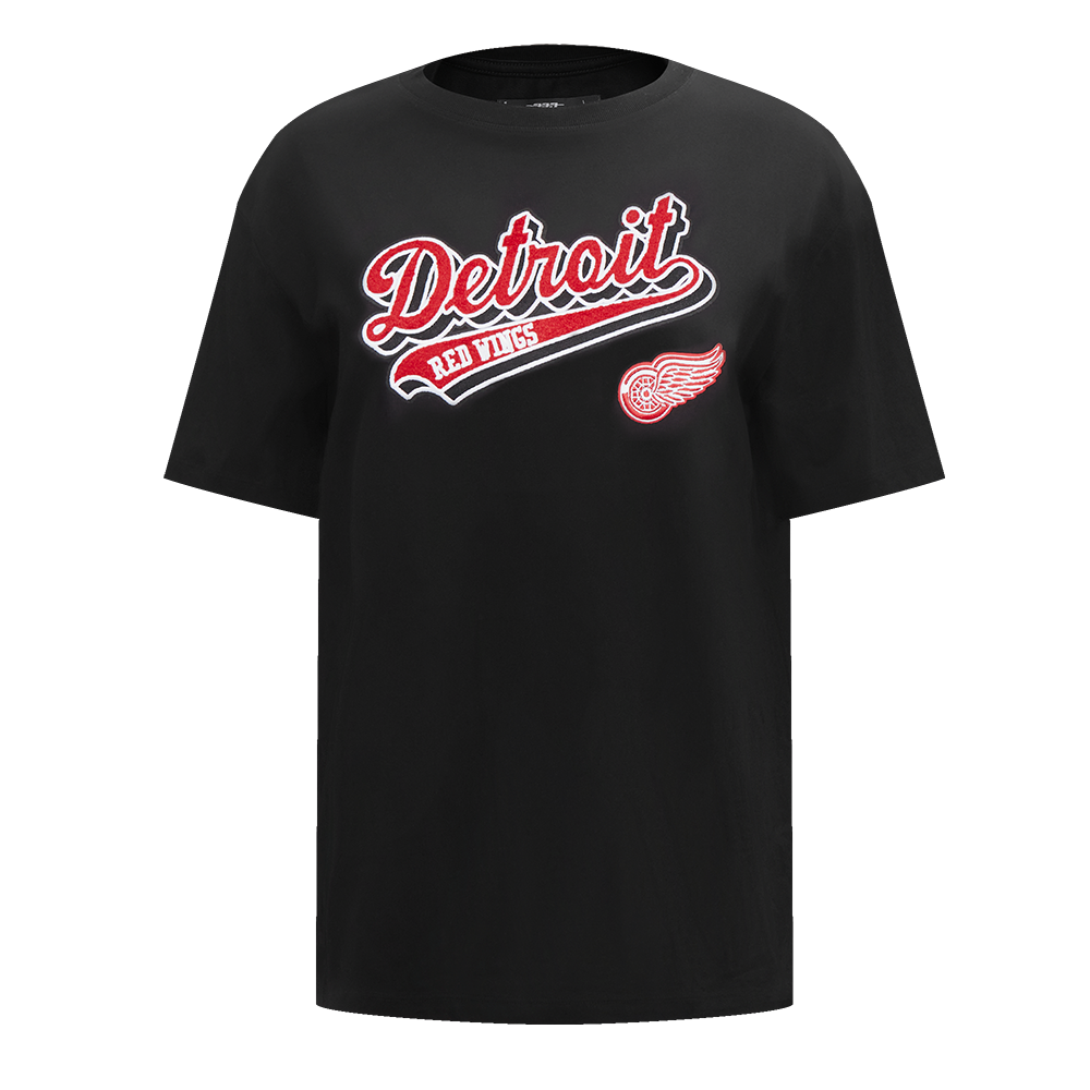 PLAYERA BOYFRIEND NHL DETROIT RED WINGS SCRIPT TAIL PARA MUJER