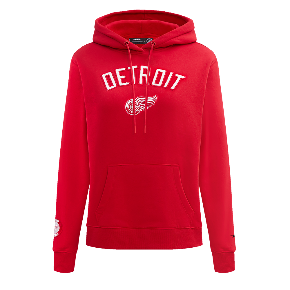 SUDADERA CON GORRO NHL DETROIT RED WINGS CLASSIC CHENILLE PARA MUJER