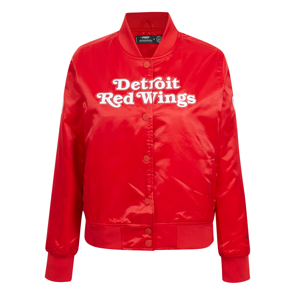 CHAMARRA DE SATÍN NHL DETROIT RED WINGS CLASSIC CHENILLE PARA MUJER