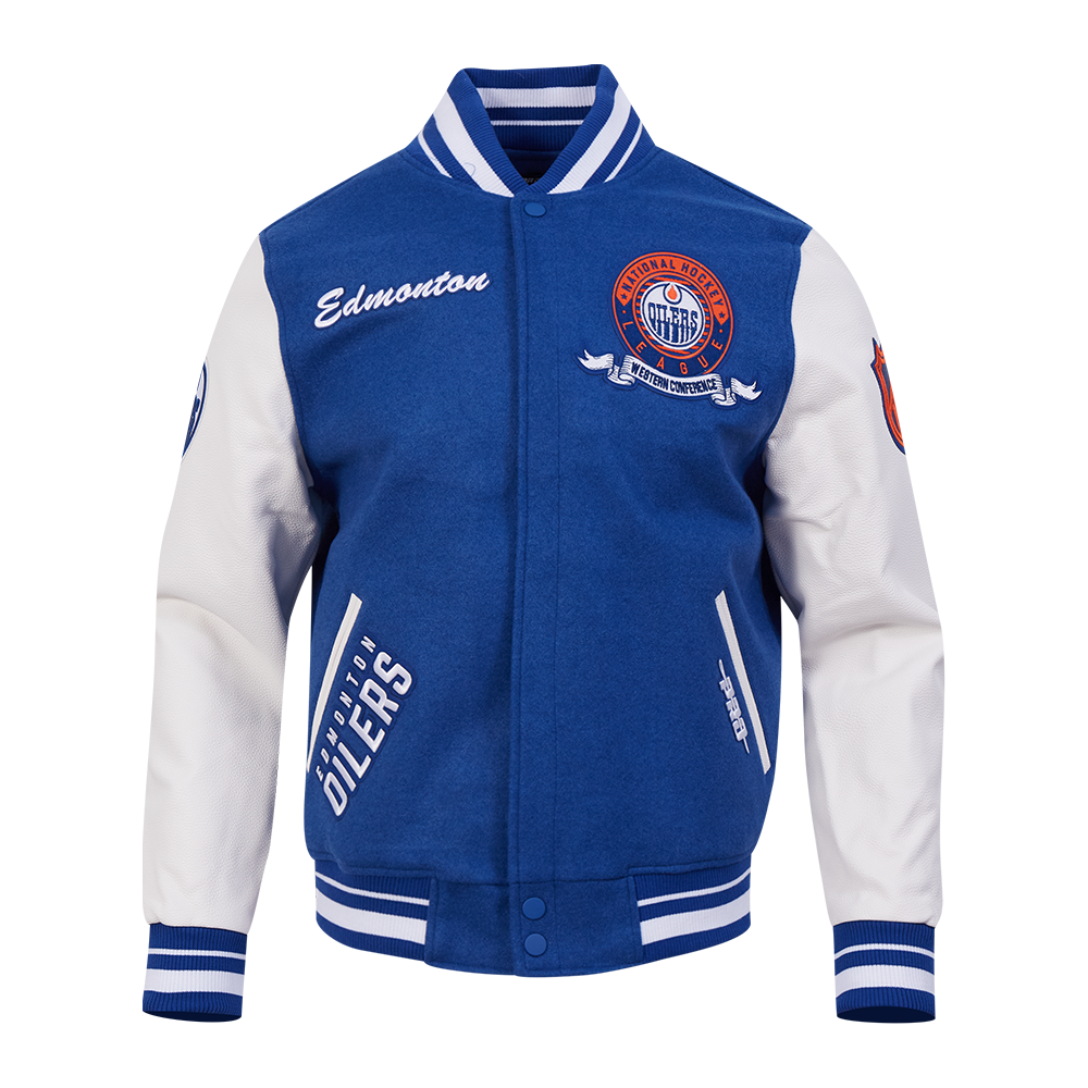 CHAMARRA UNIVERSITARIA NHL EDMONTON OILERS TEAM BADGE