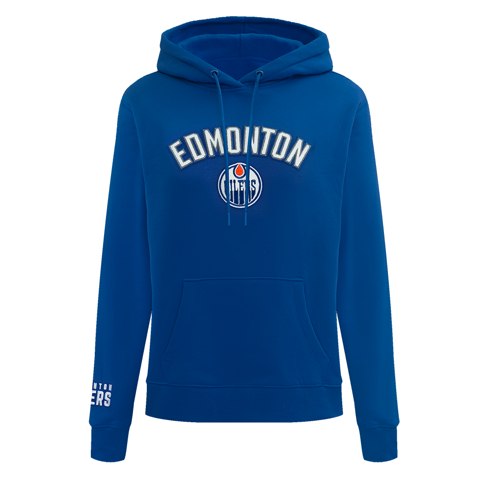 SUDADERA CON GORRO NHL EDMONTON OILERS CLASSIC CHENILLE PARA MUJER