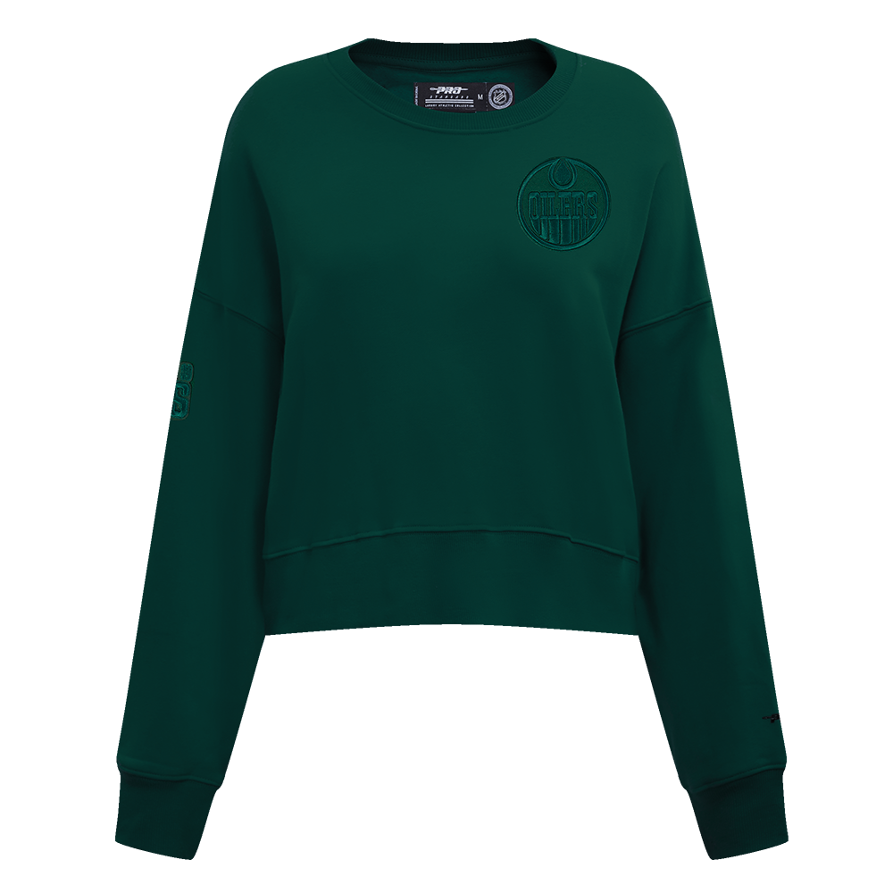 SUDADERA DE CUELLO REDONDO NHL EDMONTON OILERS NEUTRAL PARA MUJER