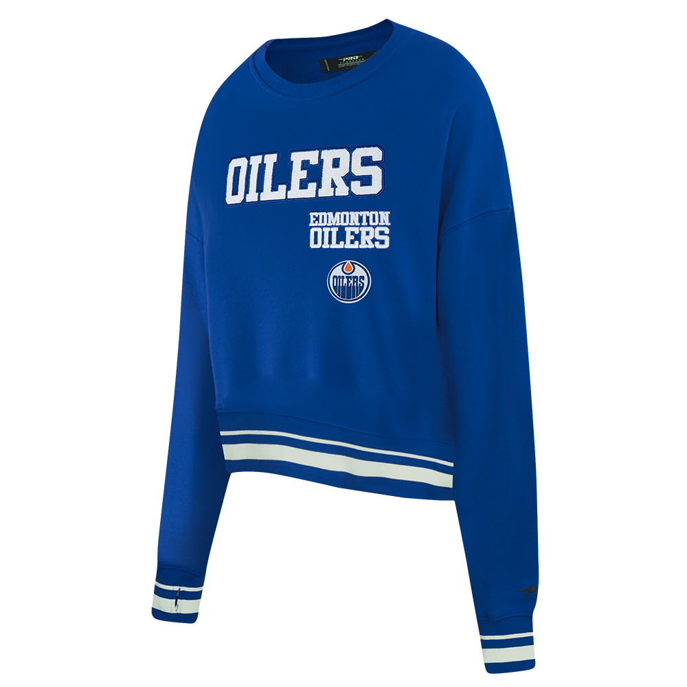 SUDADERA DE CUELLO REDONDO NHL EDMONTON OILERS RETRO CLASSICS PARA MUJER
