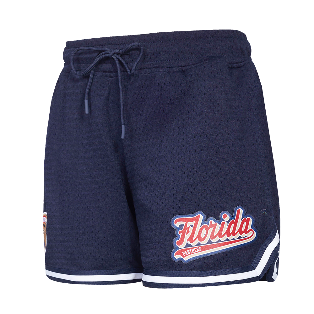 SHORTS DE MALLA NHL FLORIDA PANTHERS SCRIPT TAIL PARA MUJER