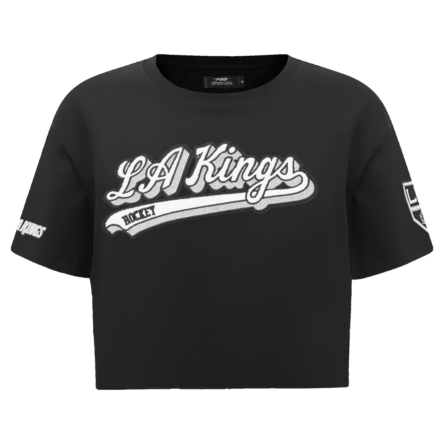 PLAYERA CROP NHL LOS ANGELES KINGS SCRIPT TAIL PARA MUJER