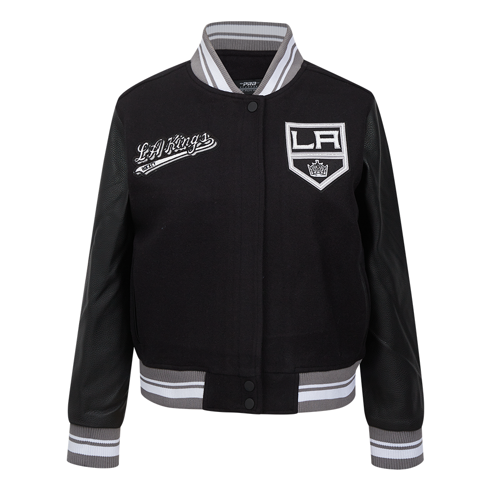 CHAMARRA UNIVERSITARIA NHL LOS ANGELES KINGS SCRIPT TAIL PARA MUJER