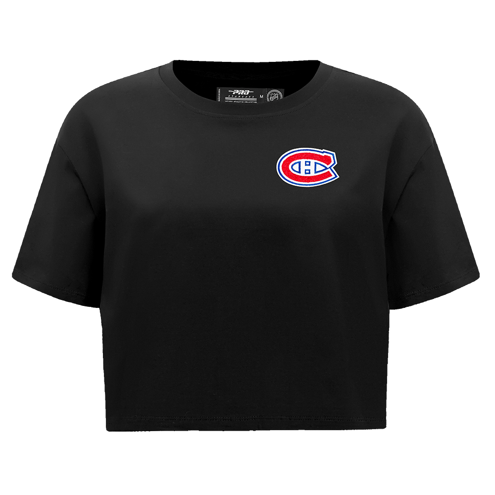 PLAYERA CROP NHL MONTREAL CANADIENS CLASSIC CHENILLE PARA MUJER