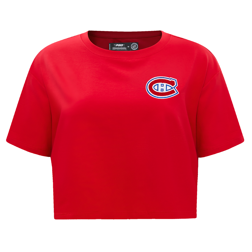 PLAYERA CROP NHL MONTREAL CANADIENS CLASSIC CHENILLE PARA MUJER
