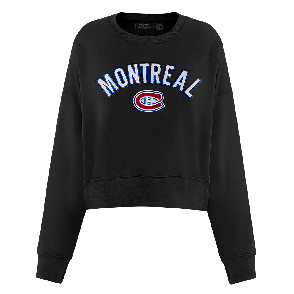 SUDADERA DE CUELLO REDONDO NHL MONTREAL CANADIENS CLASSIC CHENILLE PARA MUJER