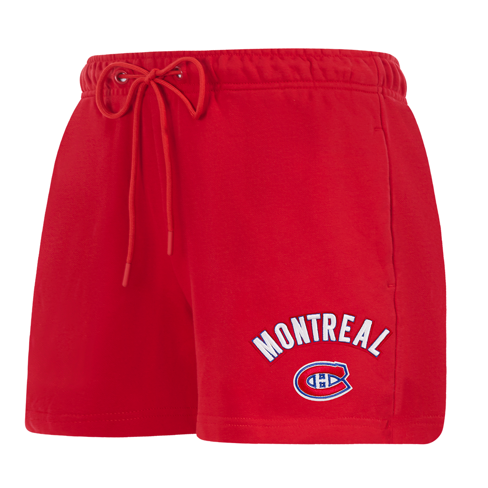 SHORTS DE ALGODÓN NHL MONTREAL CANADIENS CLASSIC CHENILLE PARA MUJER