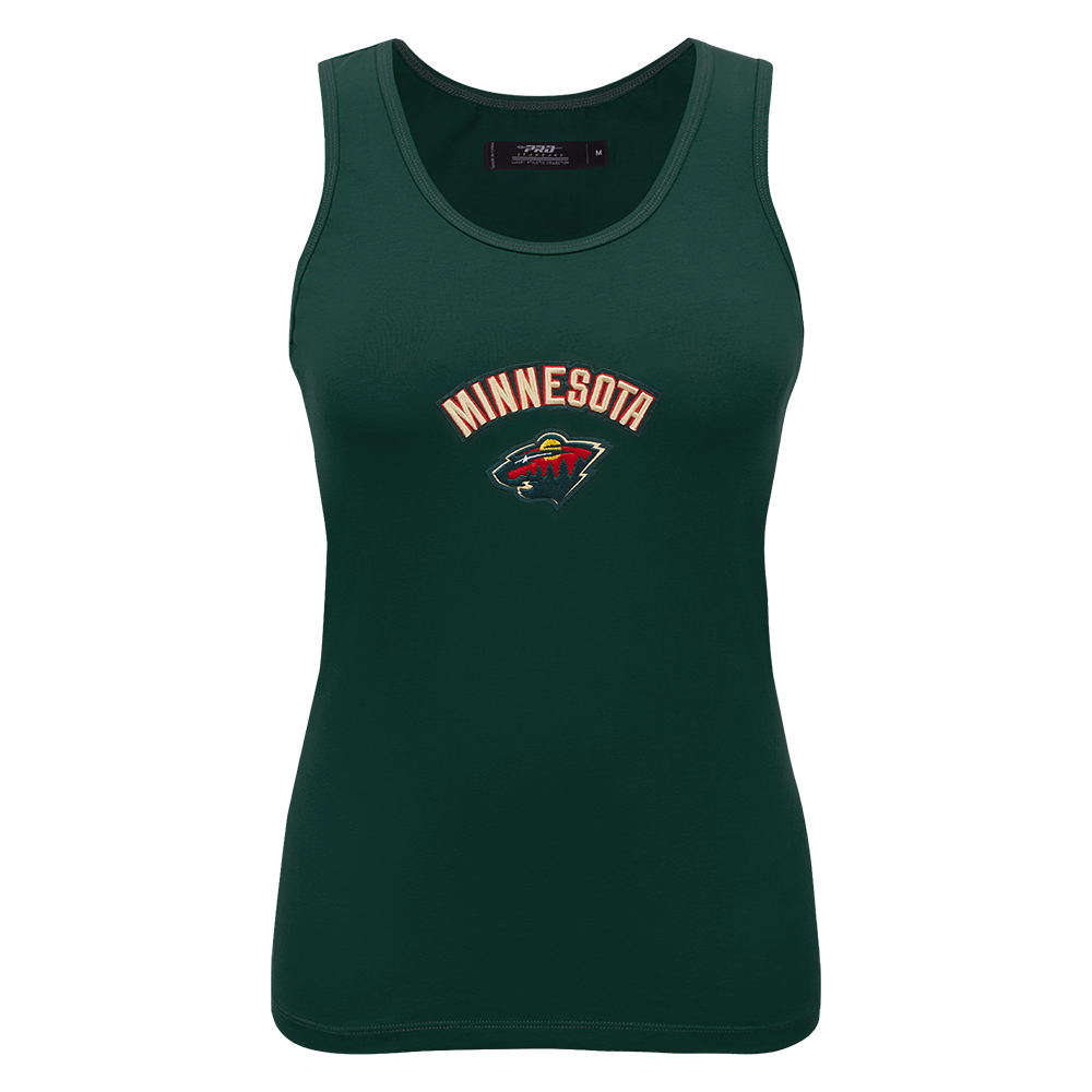 PLAYERA DE TIRANTES DE CORTE RELAJADO NHL MINNESOTA WILD CLASSIC CHENILLE PARA MUJER