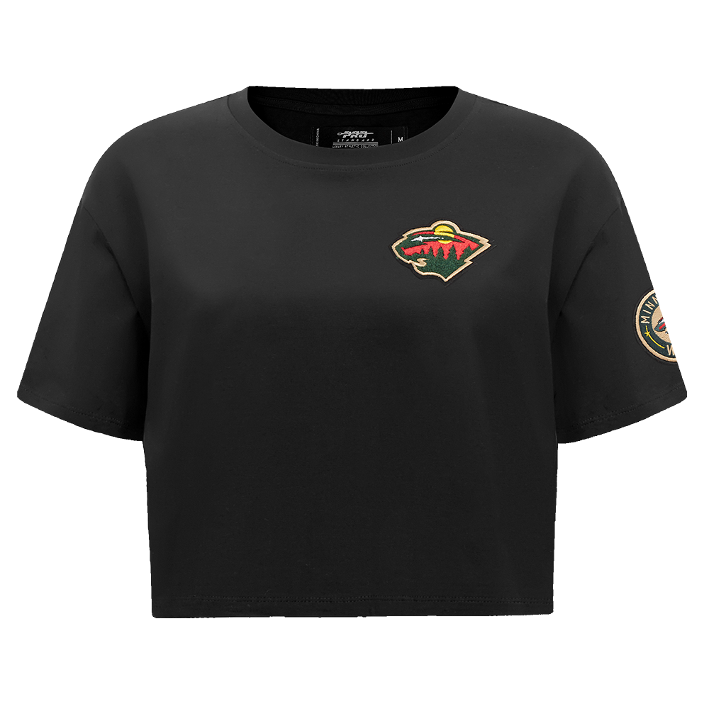 PLAYERA CROP NHL MINNESOTA WILD CLASSIC CHENILLE PARA MUJER
