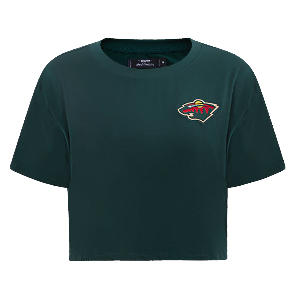 PLAYERA CROP NHL MINNESOTA WILD CLASSIC CHENILLE PARA MUJER