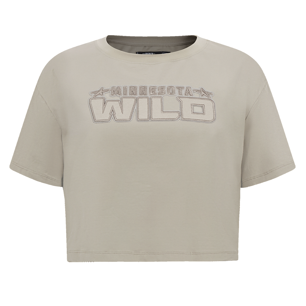 PLAYERA CROP NHL MINNESOTA WILD NEUTRAL PARA MUJER