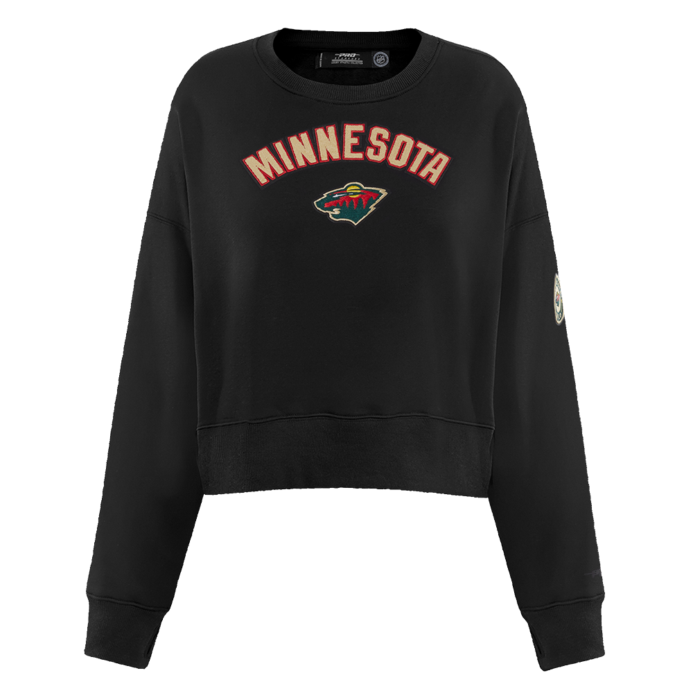 SUDADERA DE CUELLO REDONDO NHL MINNESOTA WILD CLASSIC CHENILLE PARA MUJER