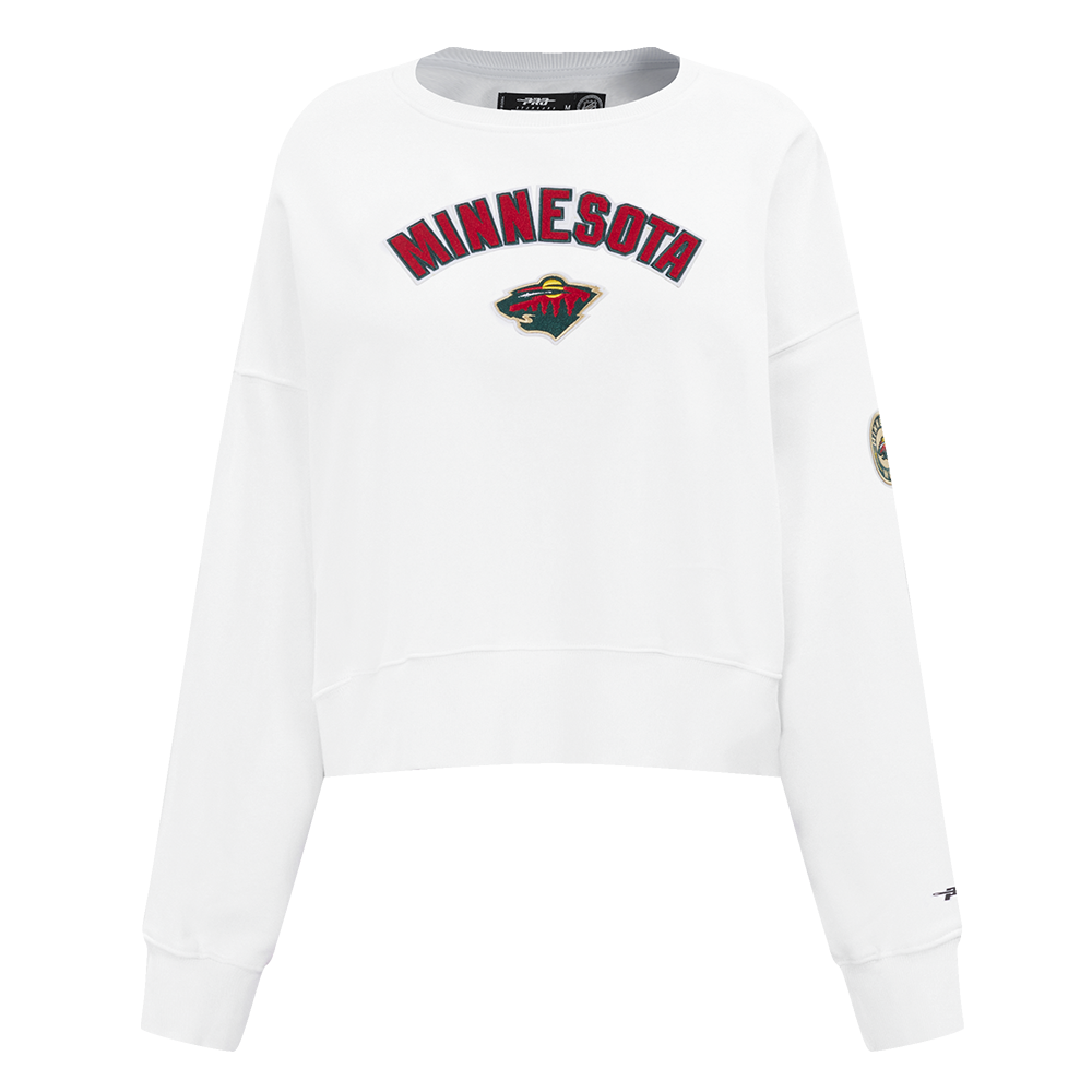 SUDADERA DE CUELLO REDONDO NHL MINNESOTA WILD CLASSIC CHENILLE PARA MUJER