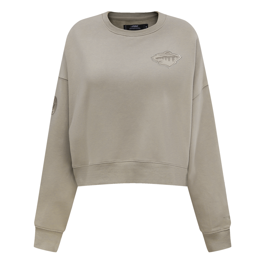 SUDADERA DE CUELLO REDONDO NHL MINNESOTA WILD NEUTRAL PARA MUJER