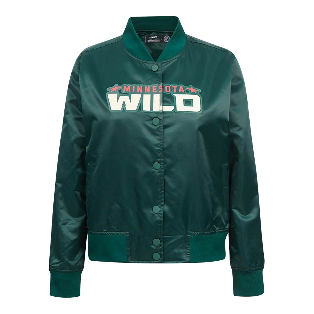 CHAMARRA DE SATÍN NHL MINNESOTA WILD CLASSIC CHENILLE PARA MUJER