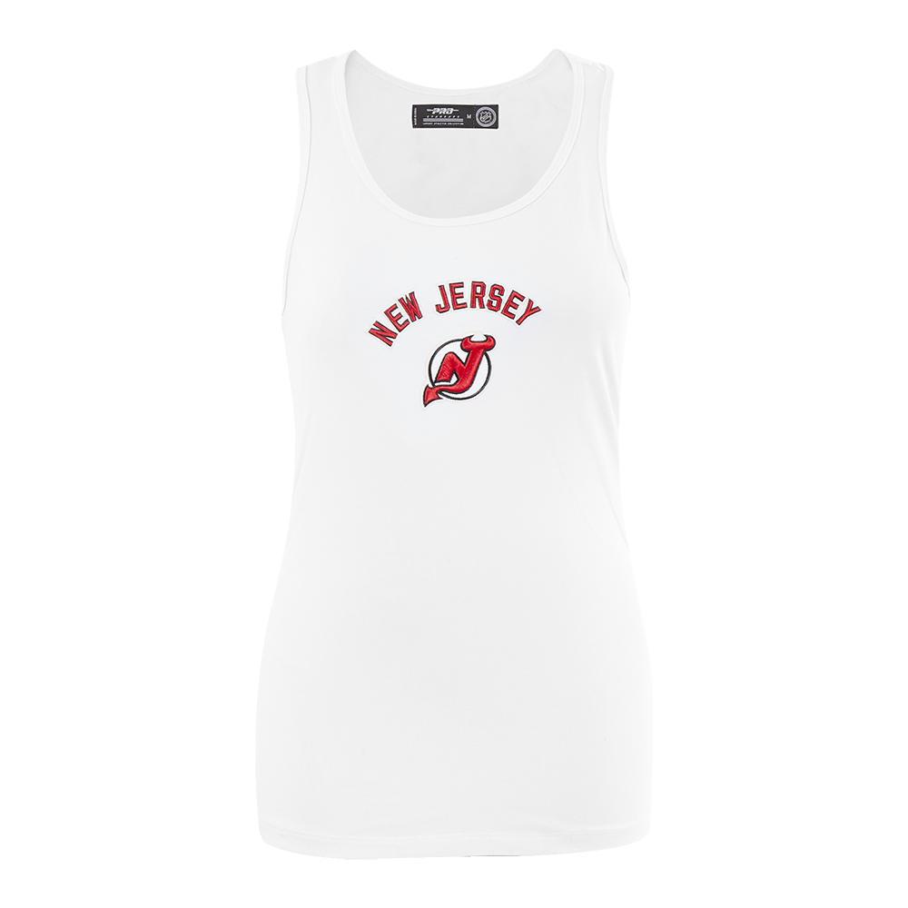 PLAYERA DE TIRANTES DE CORTE RELAJADO NHL NEW JERSEY DEVILS CLASSIC CHENILLE PARA MUJER