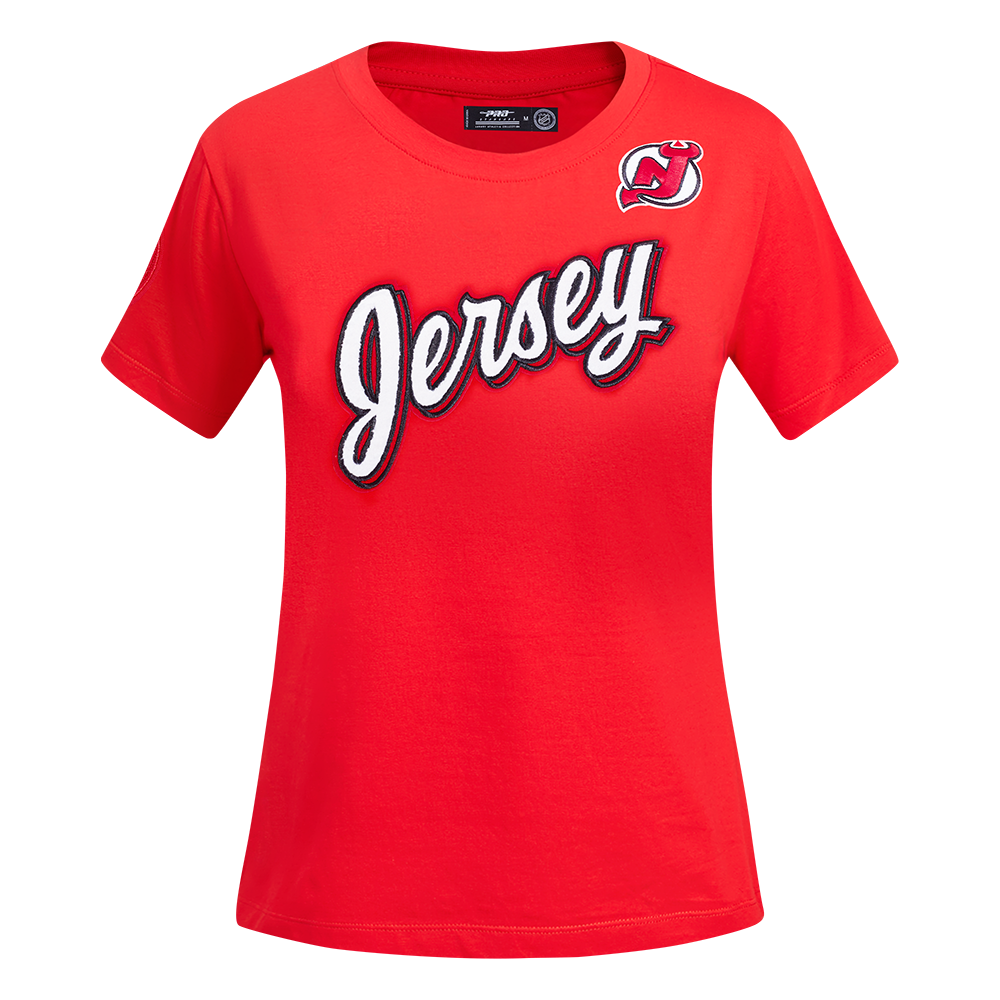 PLAYERA NHL NEW JERSEY DEVILS CLASSIC CHENILLE PARA MUJER