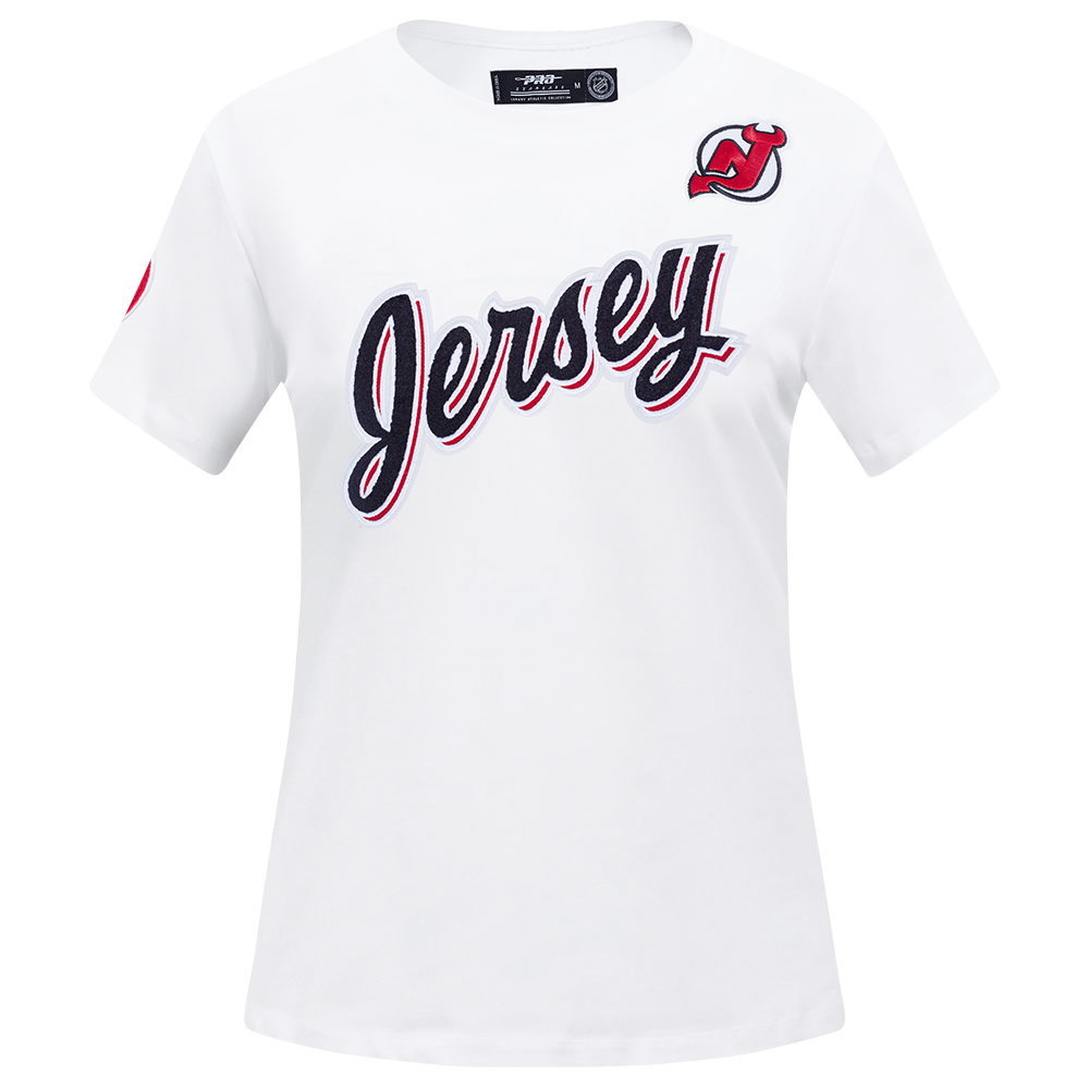 PLAYERA NHL NEW JERSEY DEVILS CLASSIC CHENILLE PARA MUJER