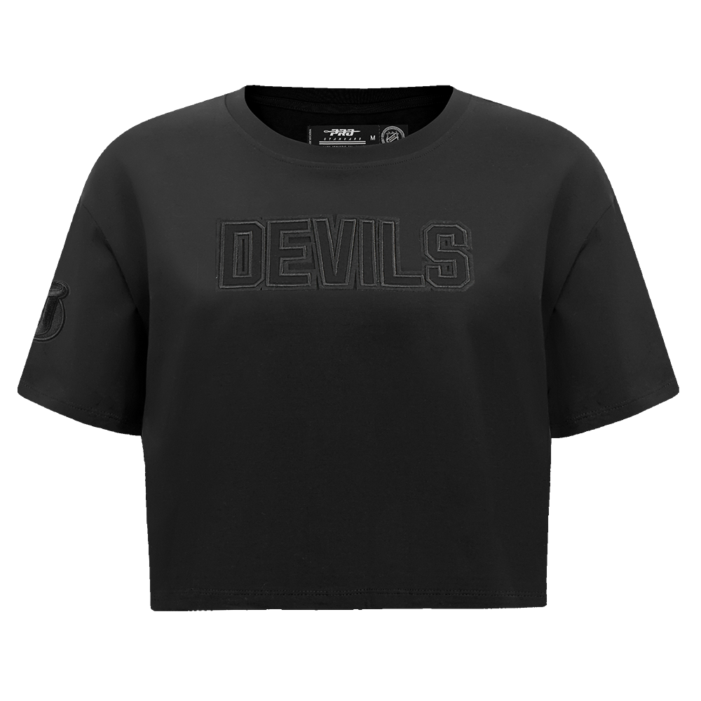 PLAYERA CROP NHL NEW JERSEY DEVILS NEUTRAL PARA MUJER