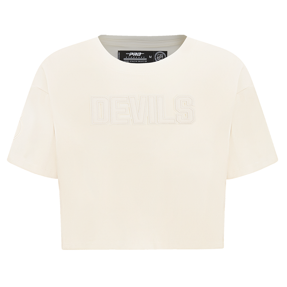 PLAYERA CROP NHL NEW JERSEY DEVILS NEUTRAL PARA MUJER