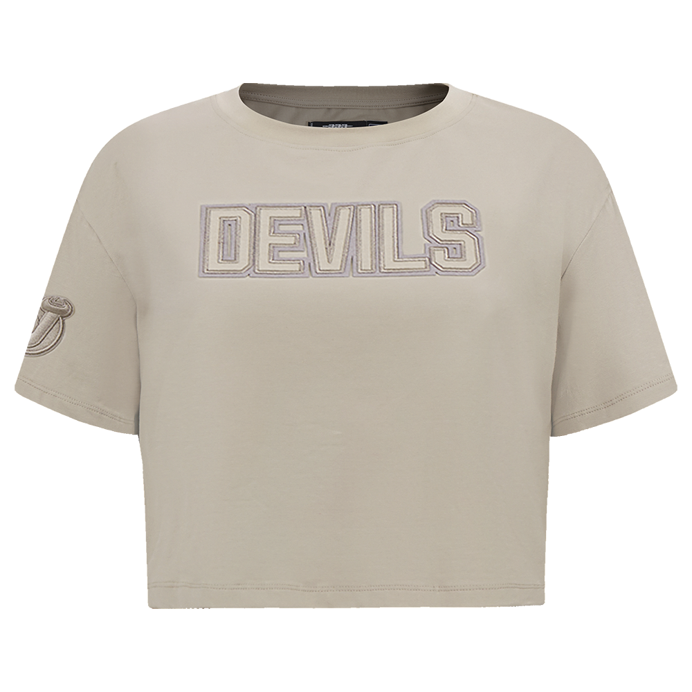 PLAYERA CROP NHL NEW JERSEY DEVILS NEUTRAL PARA MUJER