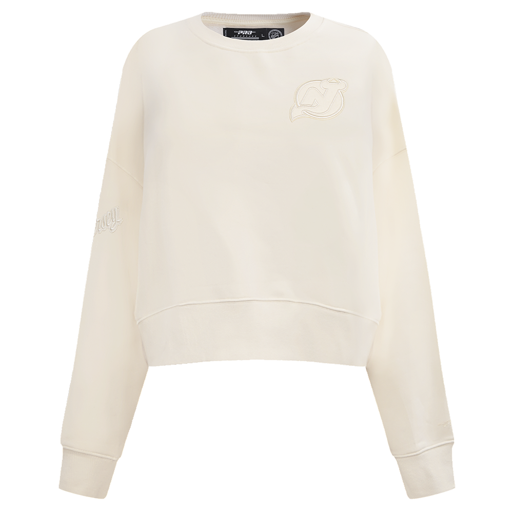SUDADERA DE CUELLO REDONDO NHL NEW JERSEY DEVILS NEUTRAL PARA MUJER