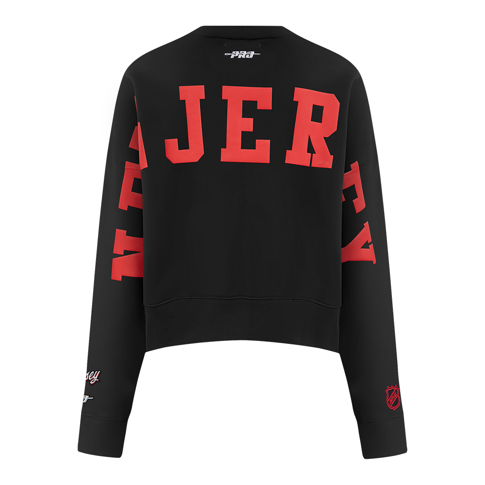 SUDADERA DE CUELLO REDONDO NHL NEW JERSEY DEVILS WINGSPAN PARA MUJER