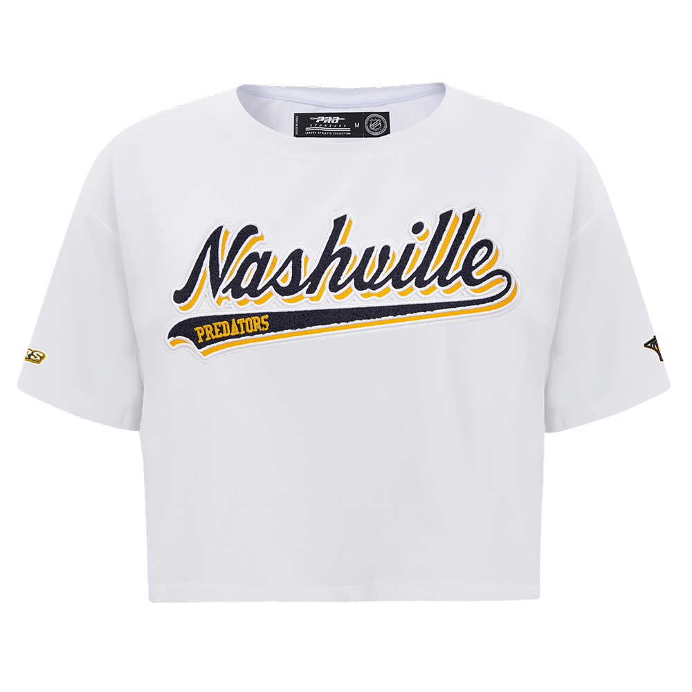 PLAYERA CROP NHL NASHVILLE PREDATORS SCRIPT TAIL PARA MUJER