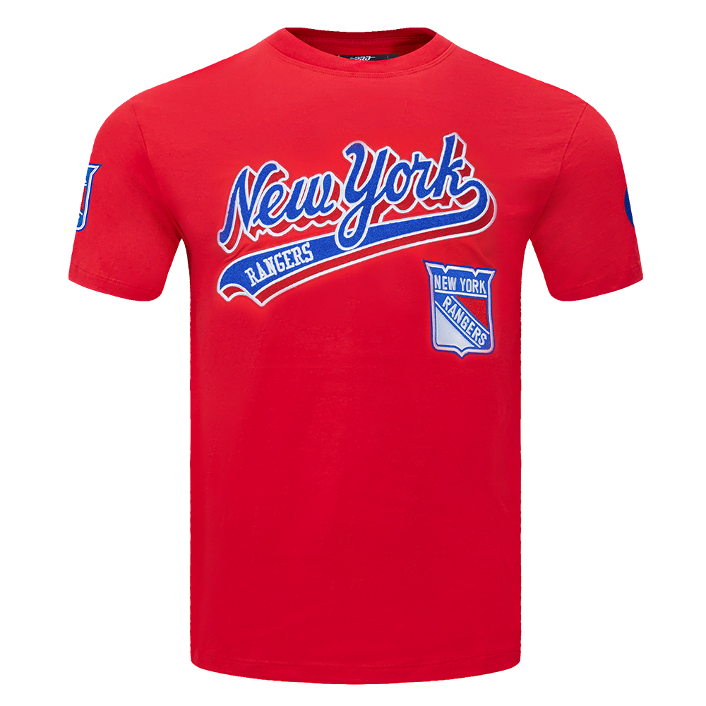 PLAYERA NHL NEW YORK RANGERS SCRIPT TAIL