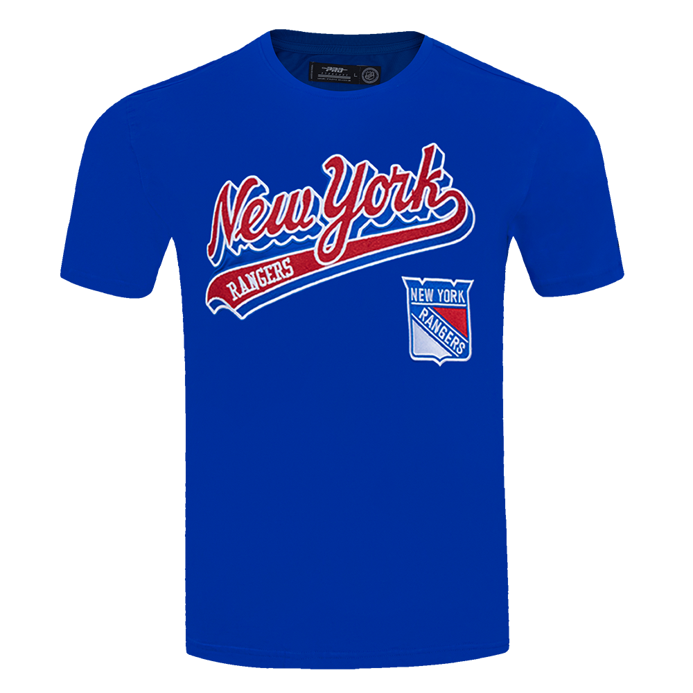 PLAYERA NHL NEW YORK RANGERS SCRIPT TAIL