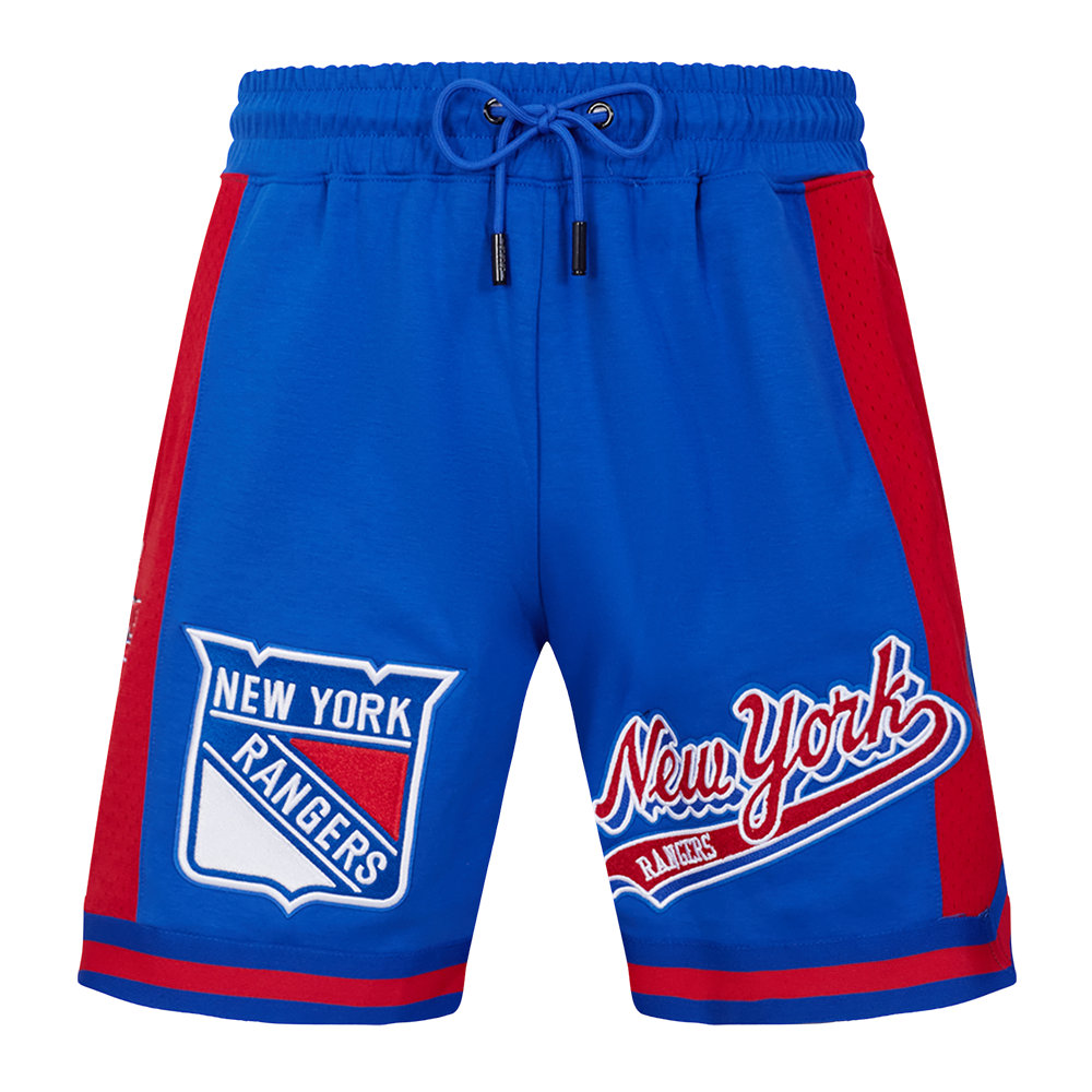 SHORTS DE BASKETBALL NHL NEW YORK RANGERS SCRIPT TAIL