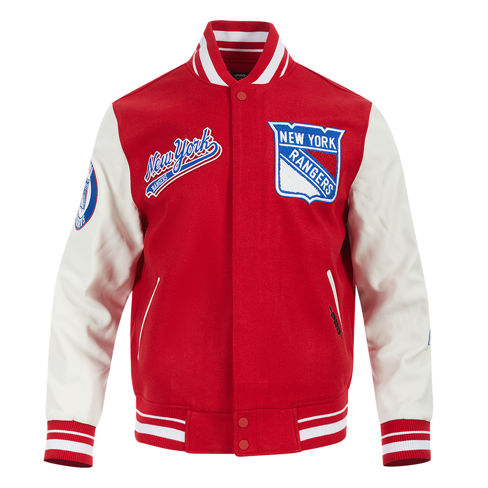 CHAMARRA UNIVERSITARIA NHL NEW YORK RANGERS SCRIPT TAIL
