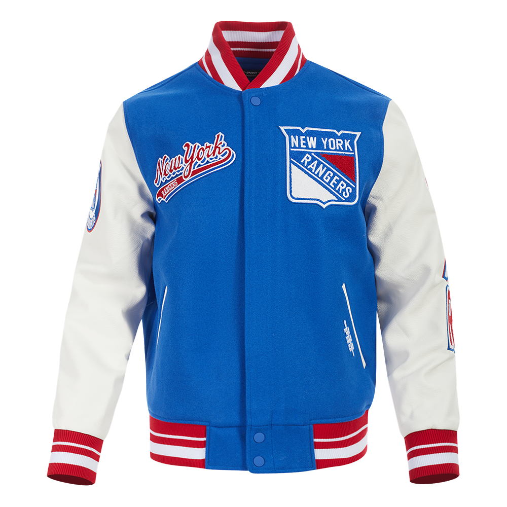 CHAMARRA UNIVERSITARIA NHL NEW YORK RANGERS SCRIPT TAIL