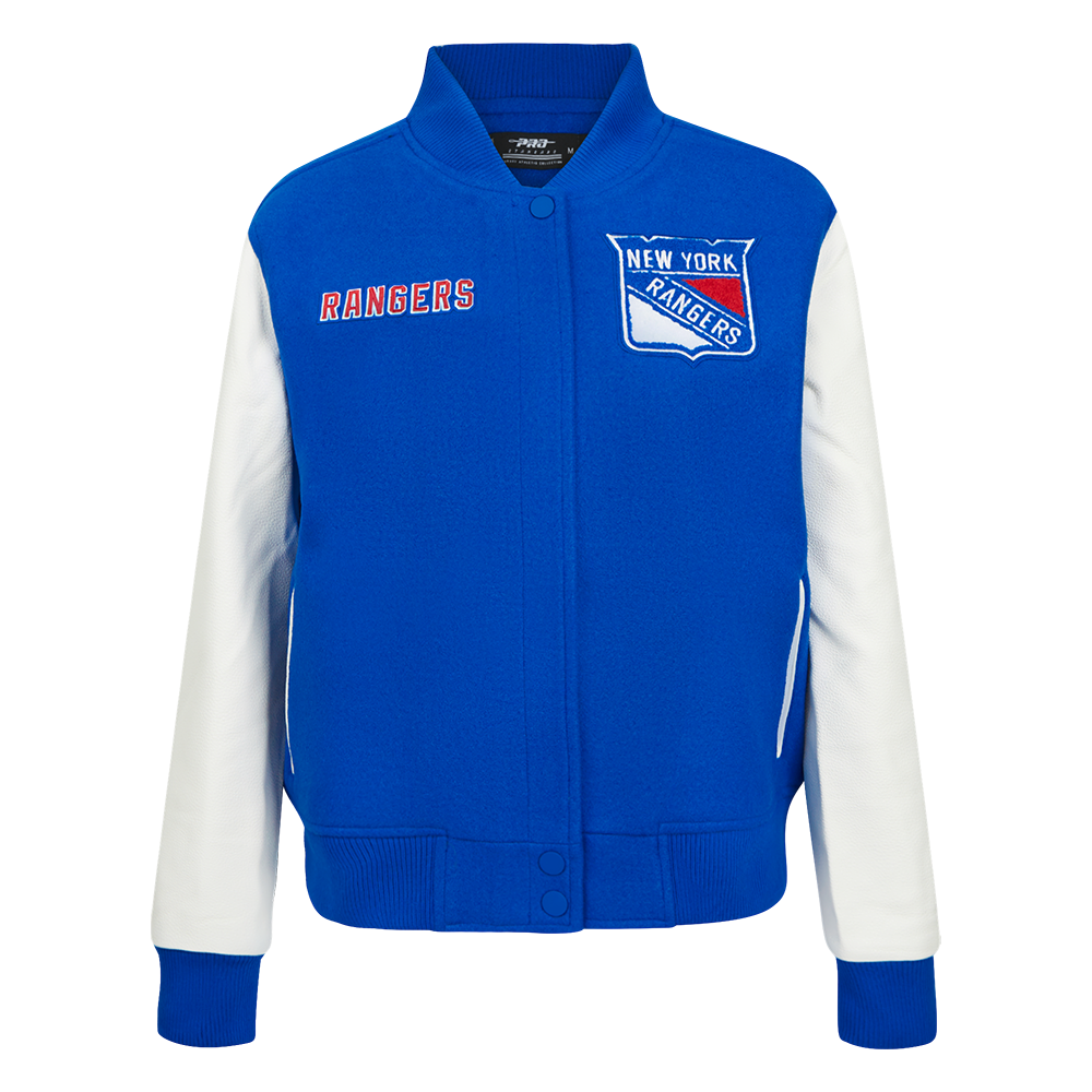 CHAMARRA UNIVERSITARIA NHL NEW YORK RANGERS CLASSIC CHENILLE PARA MUJER