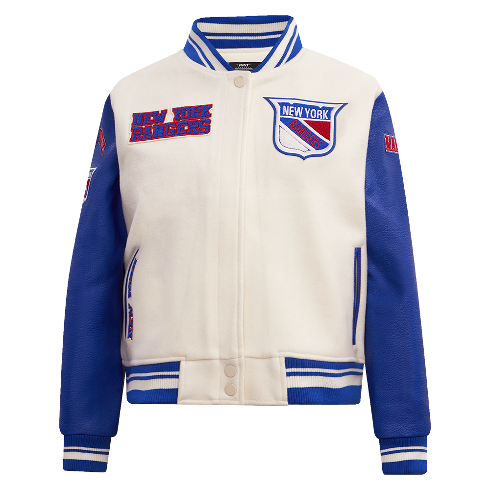 CHAMARRA UNIVERSITARIA NHL NEW YORK RANGERS RETRO CLASSICS PARA MUJER