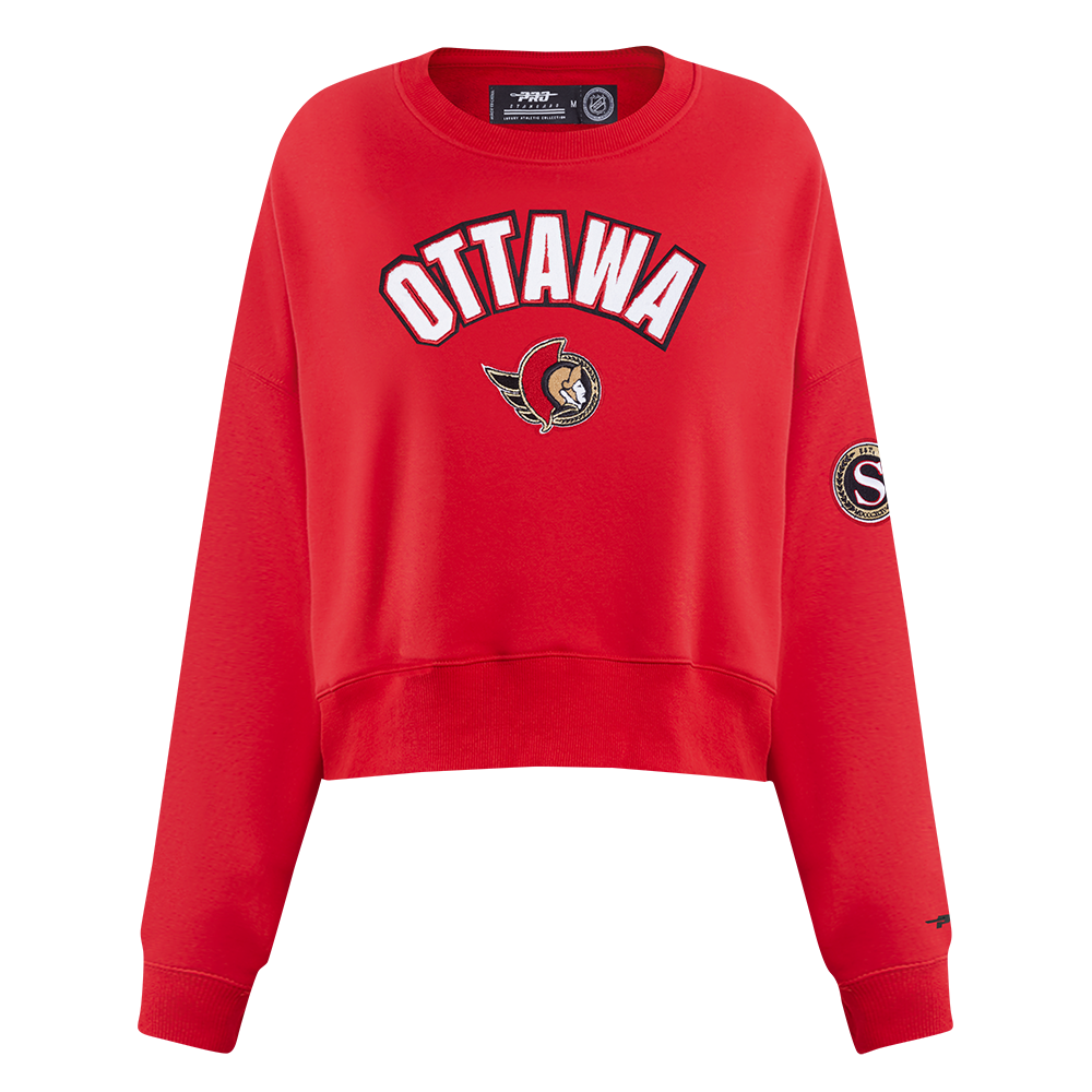 SUDADERA DE CUELLO REDONDO NHL OTTAWA SENATORS CLASSIC CHENILLE PARA MUJER