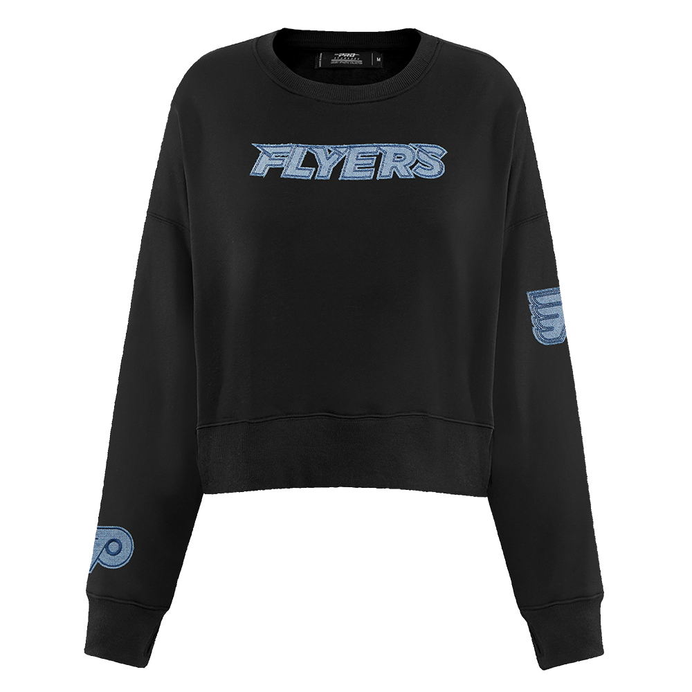 SUDADERA DE CUELLO REDONDO NHL PHILADELPHIA FLYERS VARSITY BLUES PARA MUJER