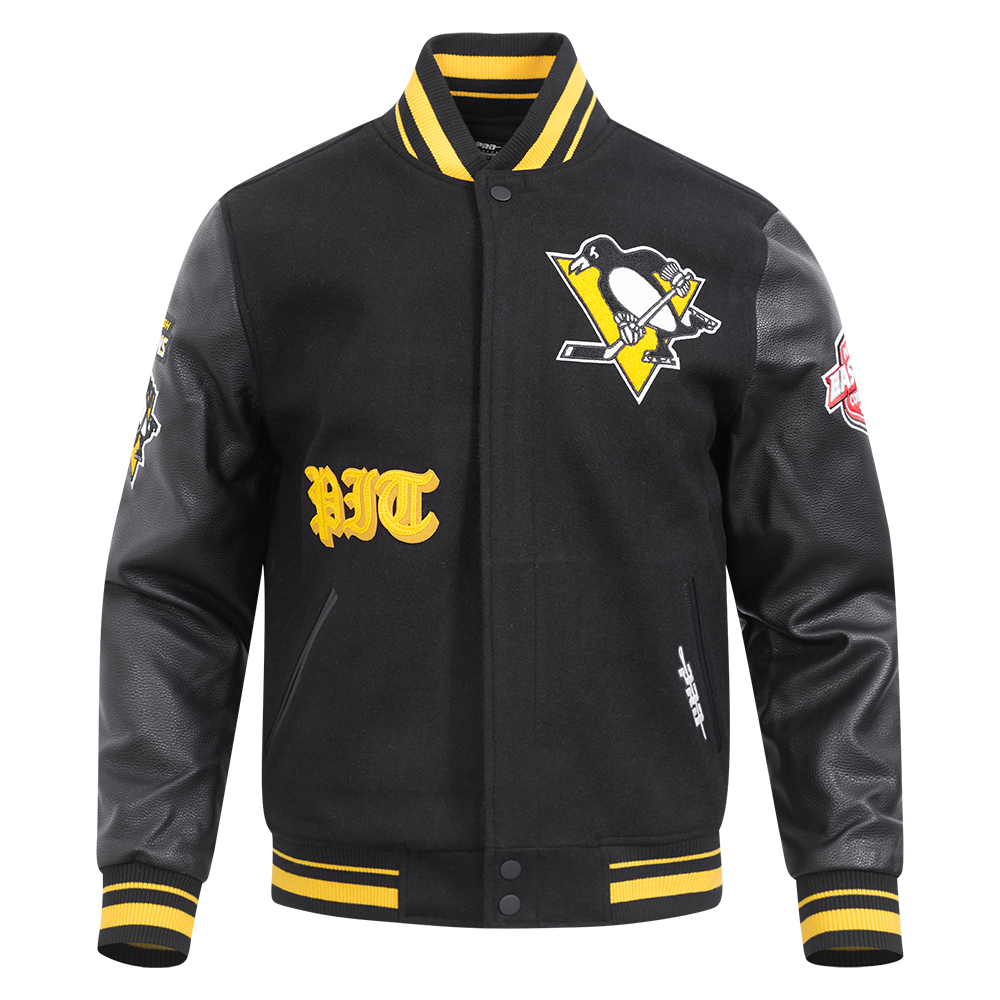 CHAMARRA UNIVERSITARIA NHL PITTSBURGH PENGUINS OLD ENGLISH