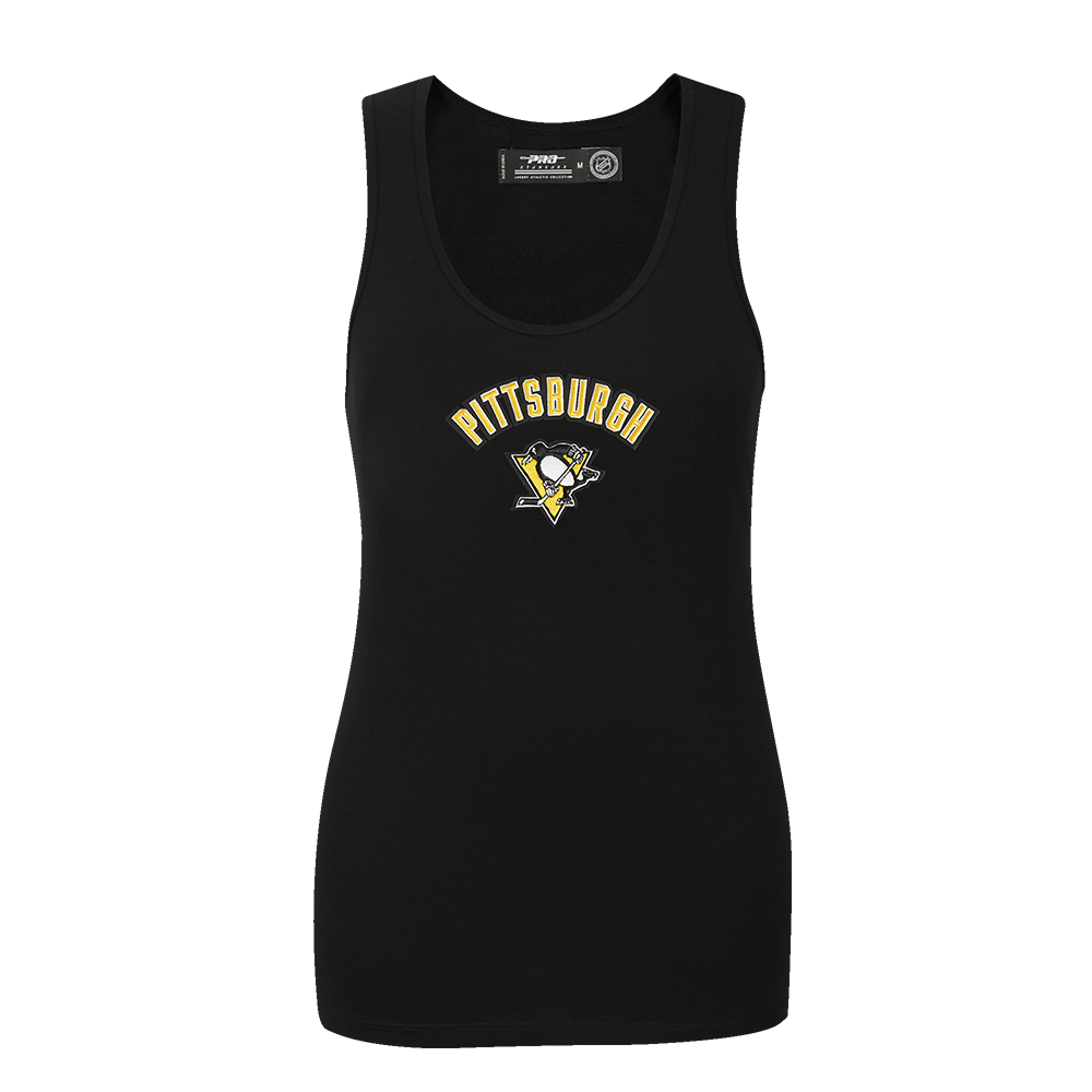 PLAYERA DE TIRANTES AJUSTADA NHL PITTSBURGH PENGUINS CLASSIC CHENILLE PARA MUJER