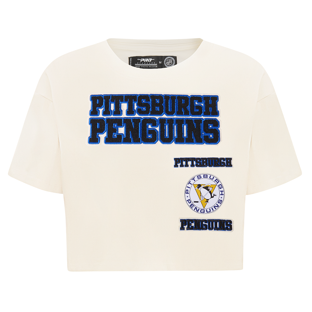 PLAYERA CROP NHL PITTSBURGH PENGUINS RETRO CLASSICS PARA MUJER