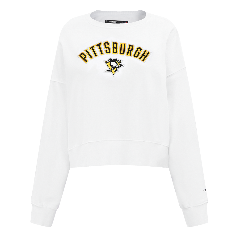 SUDADERA DE CUELLO REDONDO NHL PITTSBURGH PENGUINS CLASSIC CHENILLE PARA MUJER