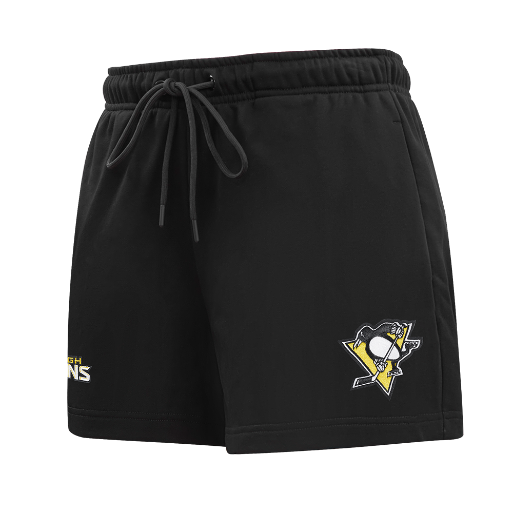 SHORTS DE ALGODÓN NHL PITTSBURGH PENGUINS CLASSIC CHENILLE PARA MUJER