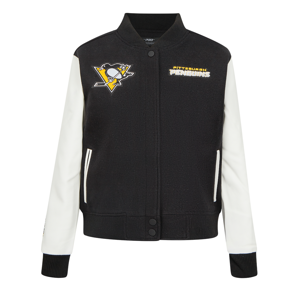 CHAMARRA UNIVERSITARIA NHL PITTSBURGH PENGUINS CLASSIC CHENILLE PARA MUJER